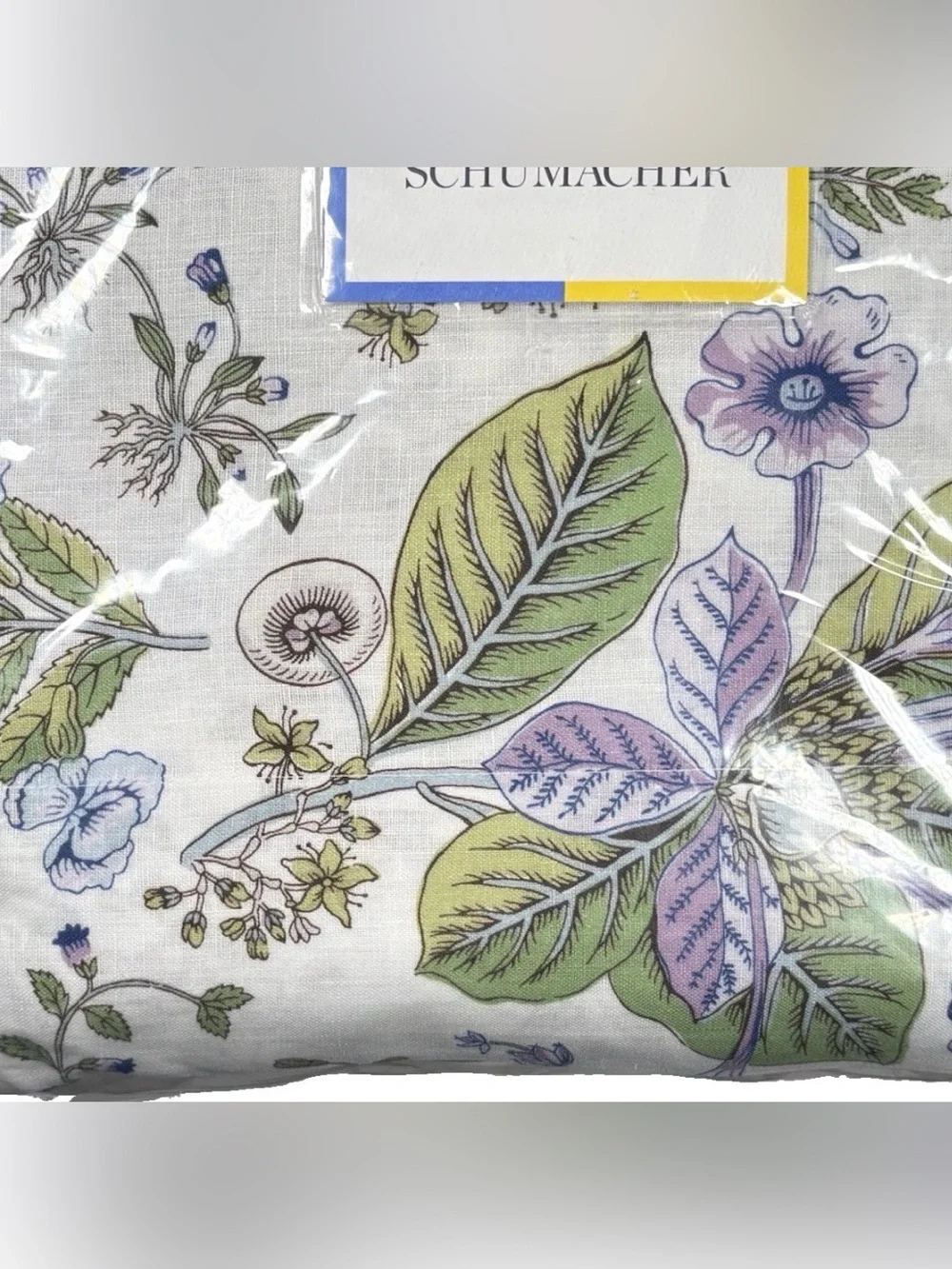 Matouk Schumacher Queen Sheet Set Pomegranate Linen Lilac Botanical Floral Italy